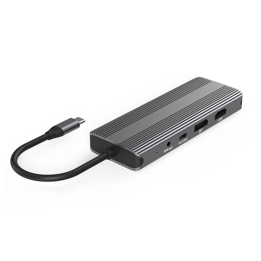 Высококачественный Usb-концентратор 10 в 1 кабель HDMI2.1 3D 8K 120 144 Гц док-станция типа C для Displayport с питанием от Ethernet концентратор