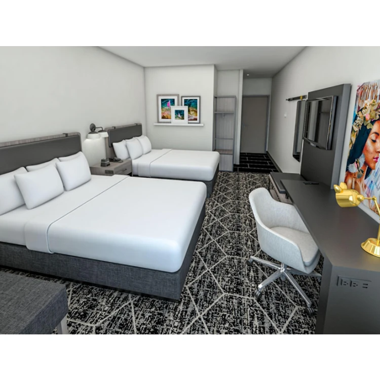 La quinta inn Cosmo Luxe hotel guestroom furniture customized design hotel bedroom sets for sale