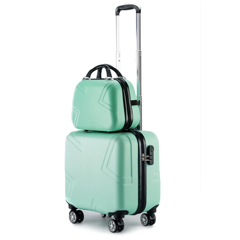 
New manufacturer direct sales fashion hot 18 inch chassis 14 inch cosmetic bag mother bag gift trolley luggage customization 