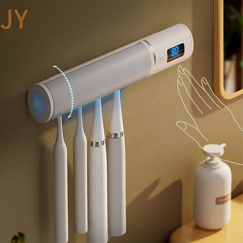 wall mounted toothbrush holder 99% sterilization rate tooth paste dispenser with toothbrush holder electric toothbrush holder