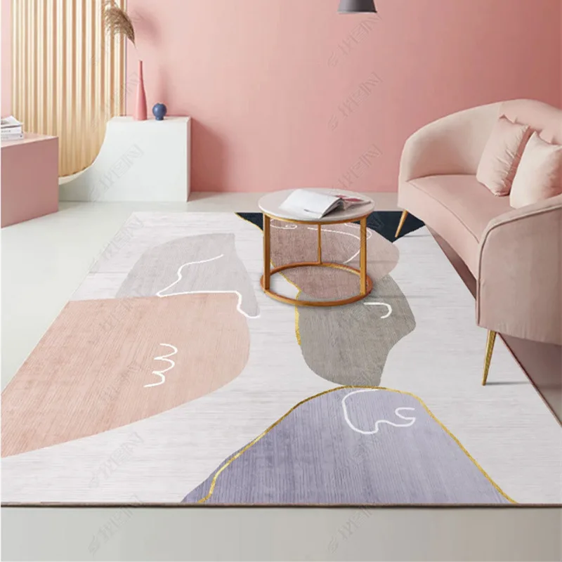 Modern Geometric Style Washable Area Rug Carpet Tiles for Living Room Bedroom Machine Made