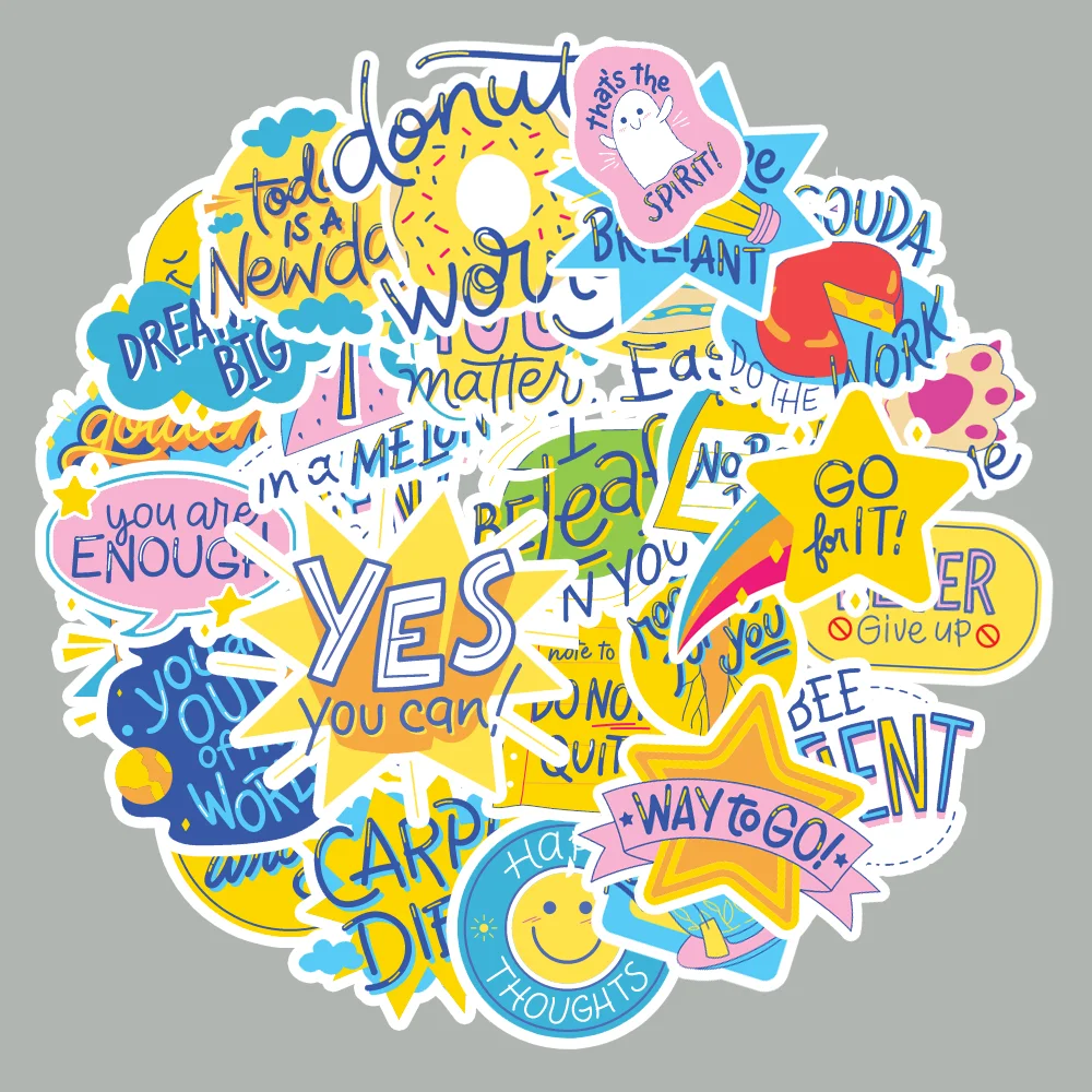 New Arrival 50 Pcs/Pack stationery outer banks Stickers Decals for Water Bottle Laptop Car Bike Bicycle Waterproof Vinyl Sticker