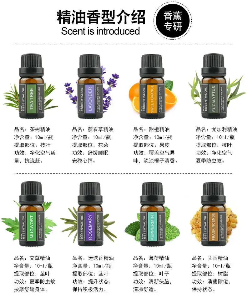 HANLINGER  Customized LOGO 100% Pure Natural Aromatherapy Tea Tree Essential Oil Therapeutic Grade Organic  Essential Oil