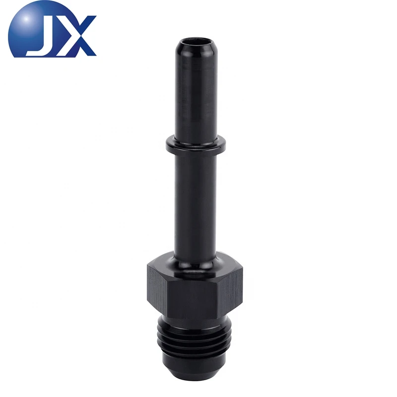 cnc turning auto part 6AN AN6 Fuel Adapter Fitting to 3/8 GM Quick Connect Male LS EFI BLACK