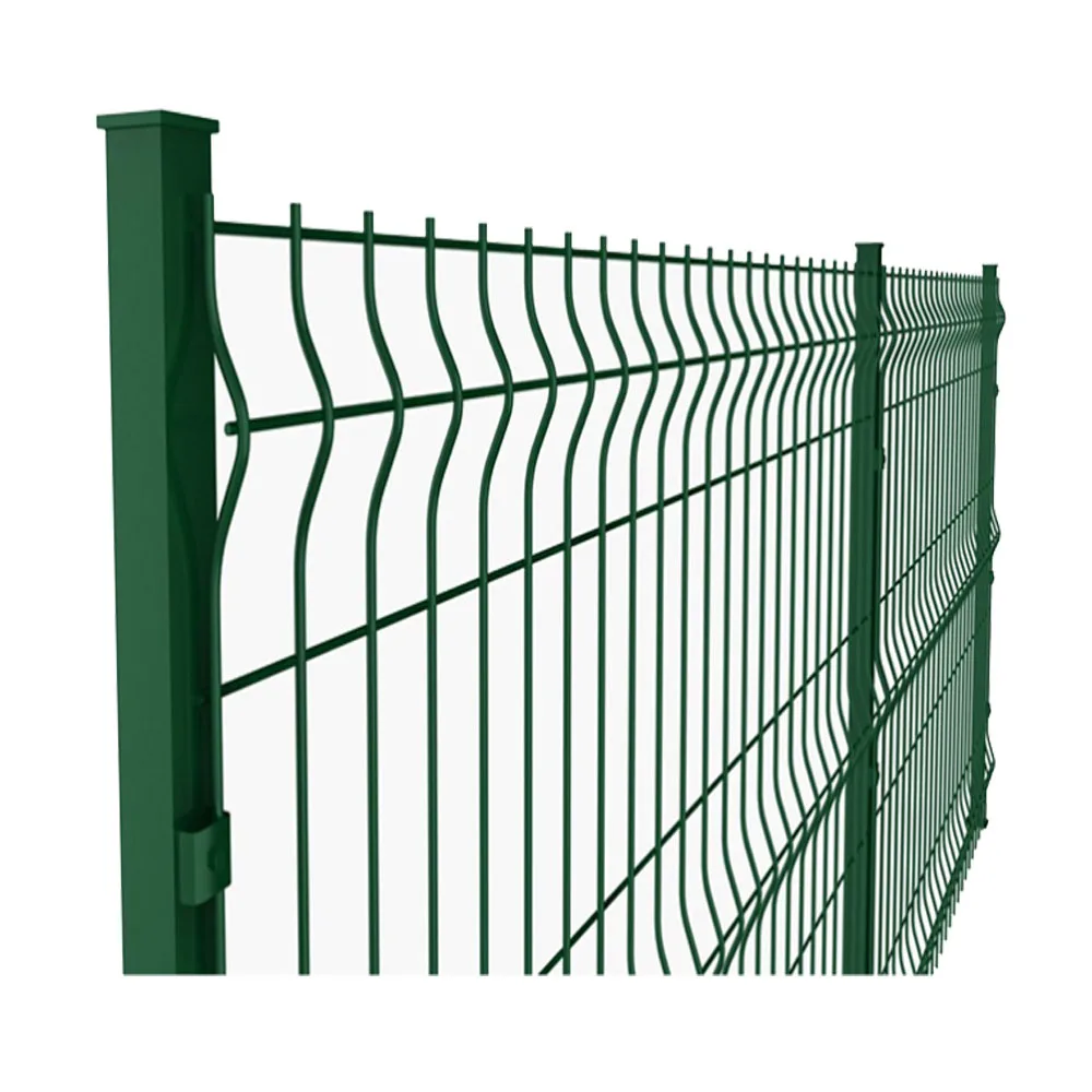 Wholesale outdoor green color 2.4m powder coated 3D curved fence