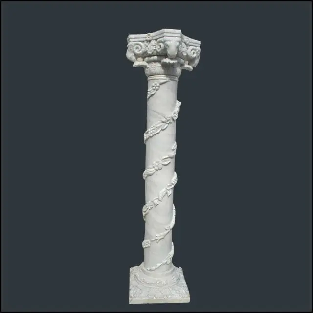 Shengye big size natural marble roman column hand carved custom design outdoor decoration high quality