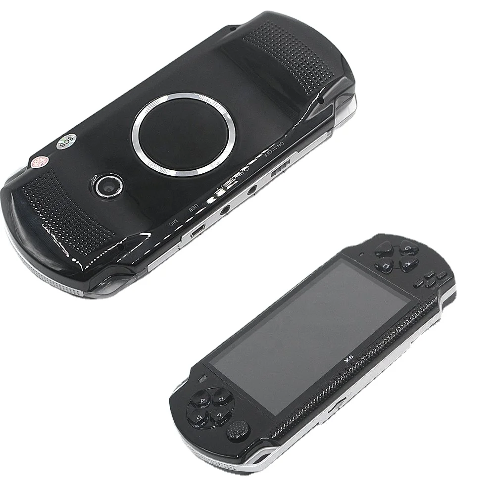 X6 Mini Gaming Device 3D Rocker Controller 4.3 Inch HD Screen Portable Retro PSP Games Handheld Games Console 8GB For Kids Gift