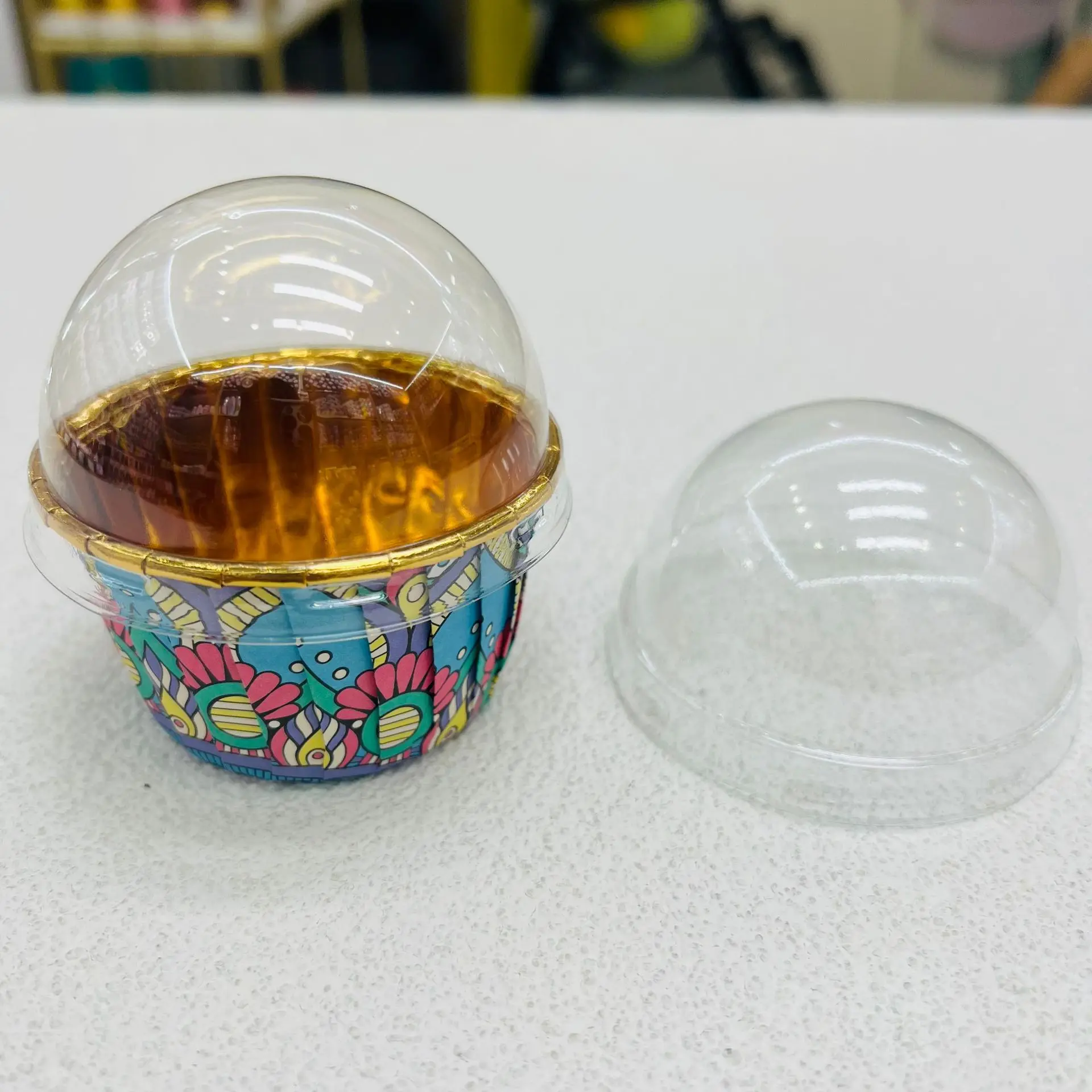 boho style Round Baking paper Cup -  Disposable Thickened baking  paper cup  Baking Supplies  for Wedding Birthday  and Party