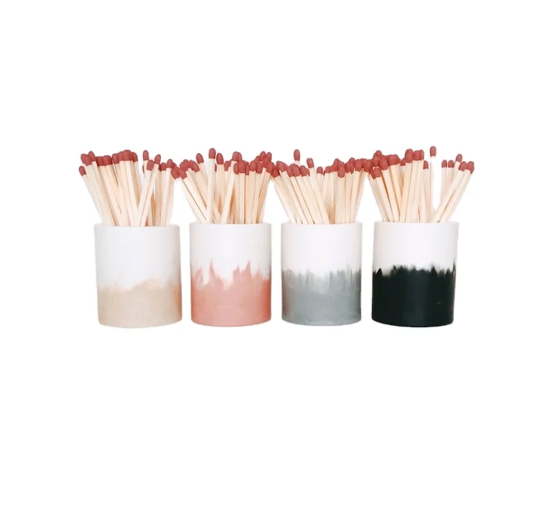 Concrete Match holder with strike patch   Safety Match pot Matchstick holder  Striker