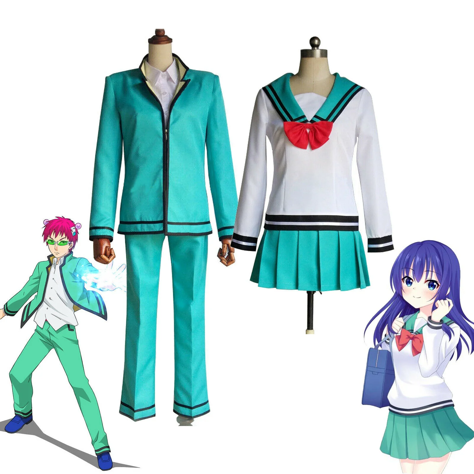 Japan Anime The Disastrous Life of Saiki K Kokomi Teruhashi Cosplay Costume Men Women School Uniform Halloween Costumes