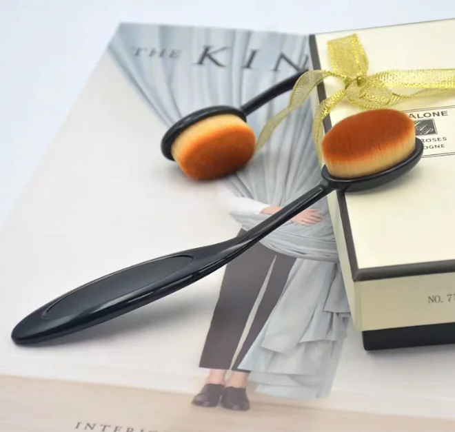 Wholesale Price Black Oval Toothbrush Makeup Brush