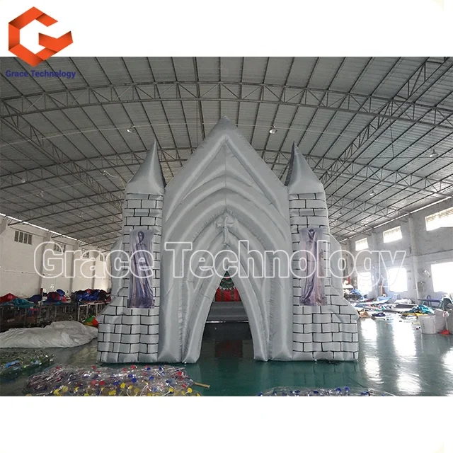 Outdoor Pink Inflatable Church Giant Wedding Church Inflatable Church Tent for Decoration