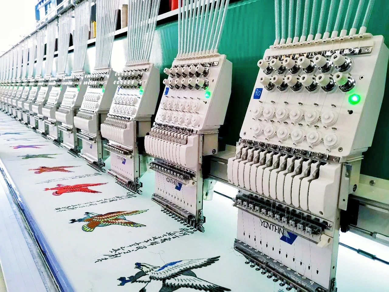 Yonthin High Speed Industrial Multi Head Flat Sequin/ Chenille/Cording Embroidery Machine Computerized for Garment Clothes