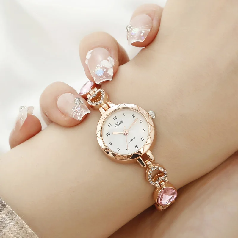 2PCS Set Luxury Watch Women Bracelet Rhinestone Fashion Wristwatch Casual Ladies Female Wrist watch Clock