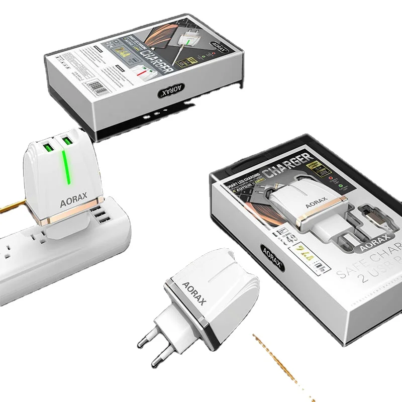 2 Port Qc 3.0 Quick Usb Cell Wall Fast Charger Mobile Phone Travel Adapter