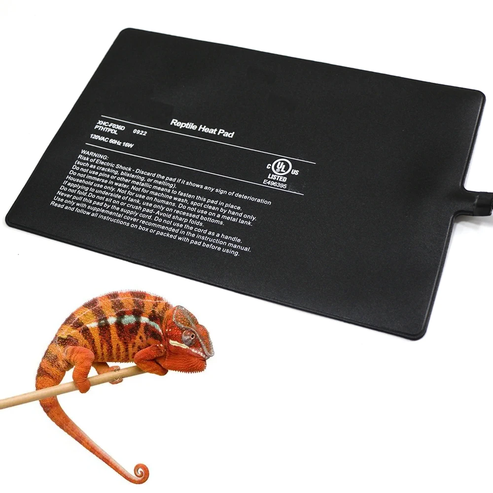 Factory Terrarium Heater 8*12 Inch  Reptile Heating Pad For 30-40 Gallon Tank