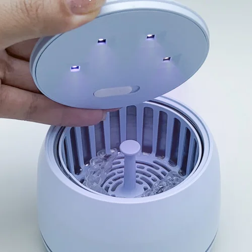 Dental ultrasonic jewellery cleaner Machine ultrasonic cleaner portable 24W Orthodontic Appliance Ultrasonic Cleaner