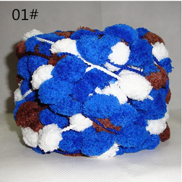 Manufacturer Cheap Wholesale Good Quality Polyester Small Pom Pom Yarn For Knitting