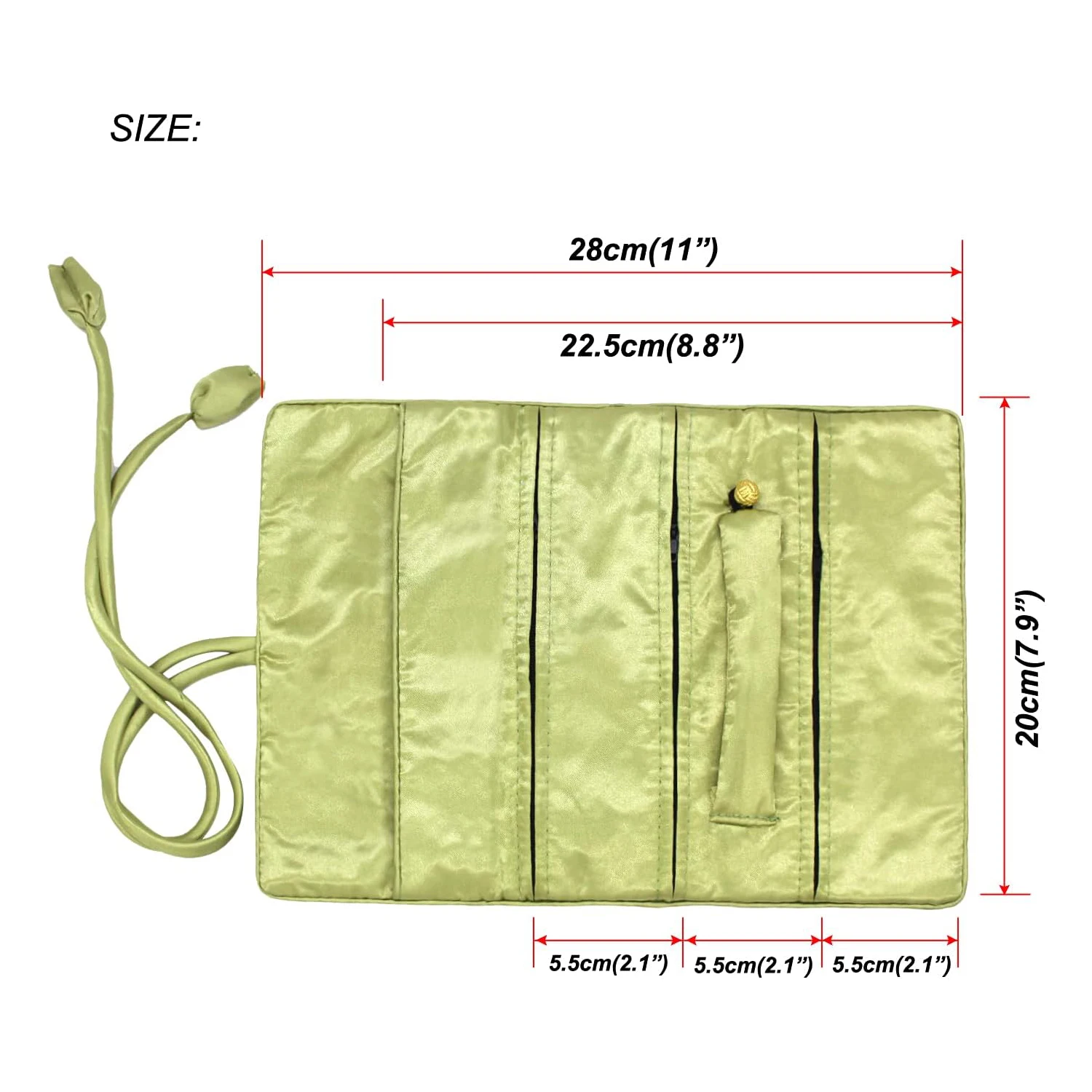 jewelry travel bag embroidery flower folding ring earring necklace bracelet roll