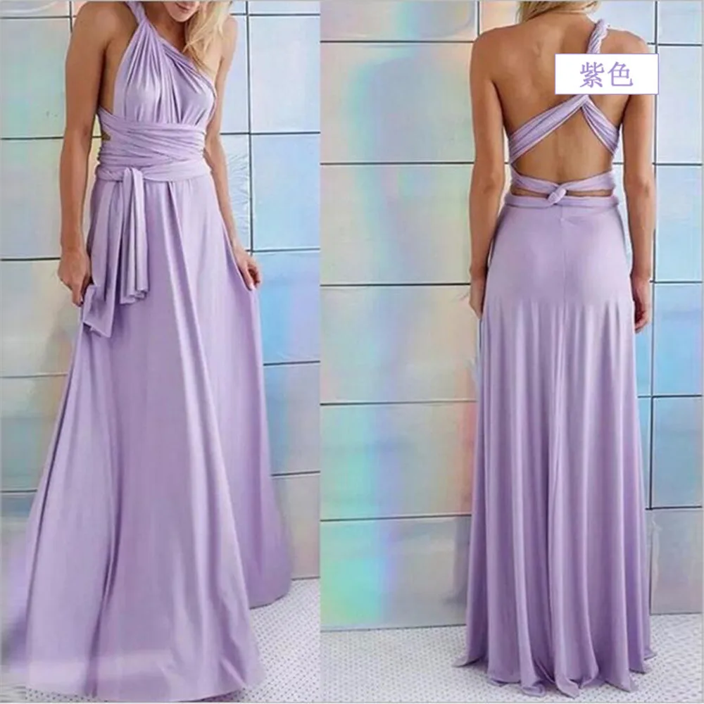 2020 Amazon, Лидер продаж, длинное, большого размера, стрейчевое, бесконечное, сексуальное, платье-трансформер для подружки невесты, свадьбы