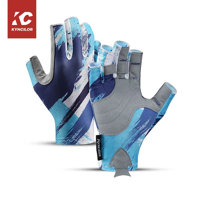 Новые дышащие нескользящие перчатки для солнцезащитного экрана без пальцев спорта на открытом воздухе и рыбалки инструменты аксессуары
