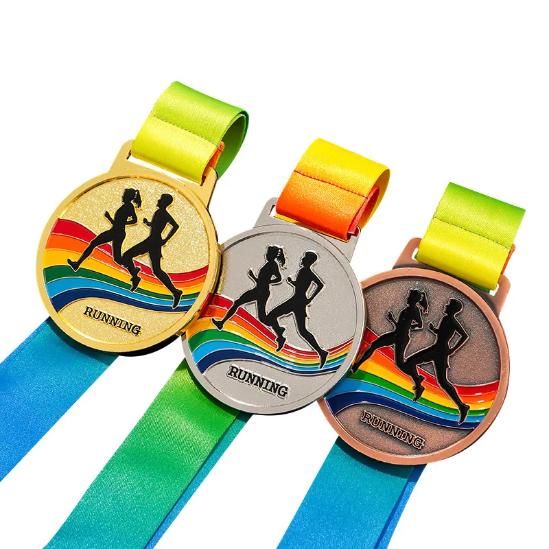 Factory Wholesale Crystal Spot General Blank Custom Football Running Swimming Volleyball Tennis Dance Marathon Metal Medals