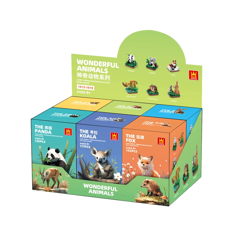 Wonderful Animals kids wholesale sale animal mini building blocks set diy toys