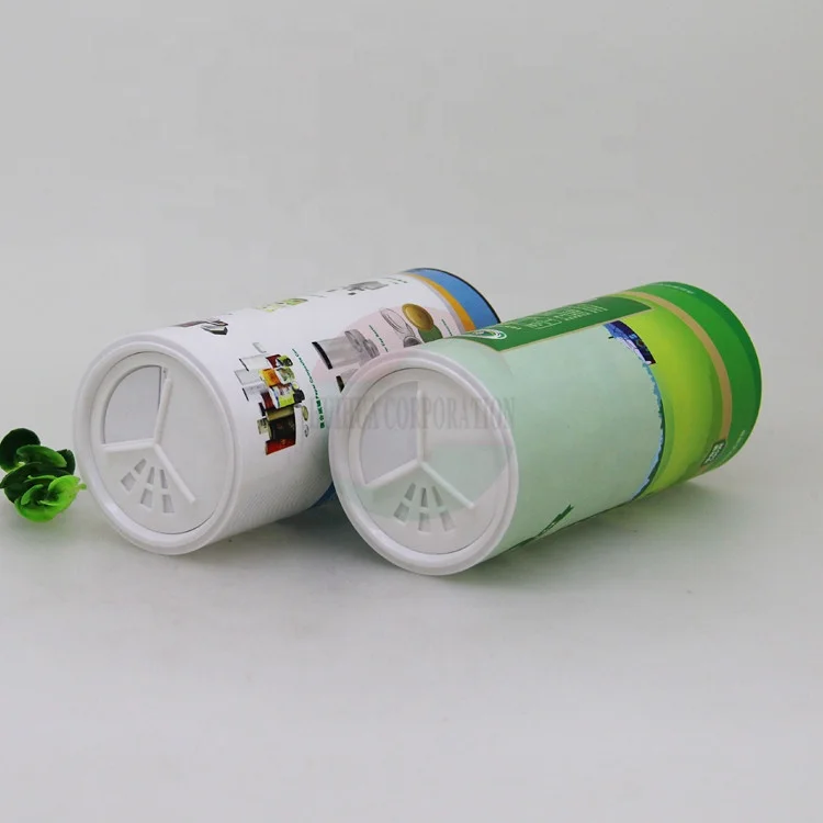 
Kraft Paper Tubes Packaging with Shaker Lid for Salt 