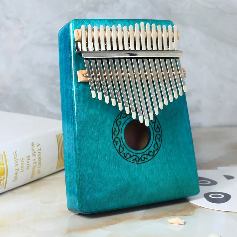
2020 hot sale High Quality Musical Instruments Kalimba 17 Key Mini Mahogany wood Likembe Thumb Piano 