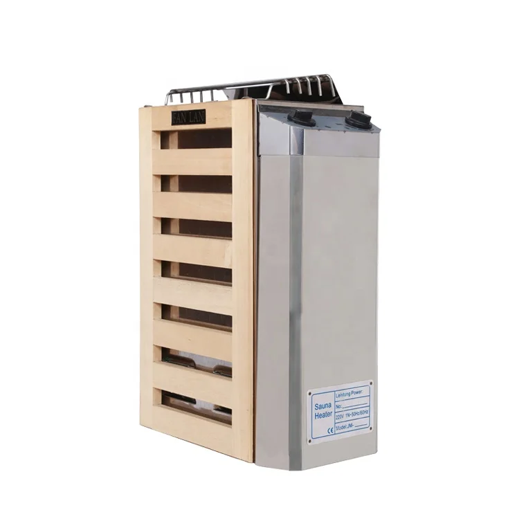 Wall-mounted low-power sauna heater for dry sauna room