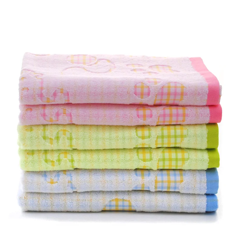 Kid Bath Towel 100% Cotton Super Soft Towel Zero Twist Yarn Kitty Jacquard