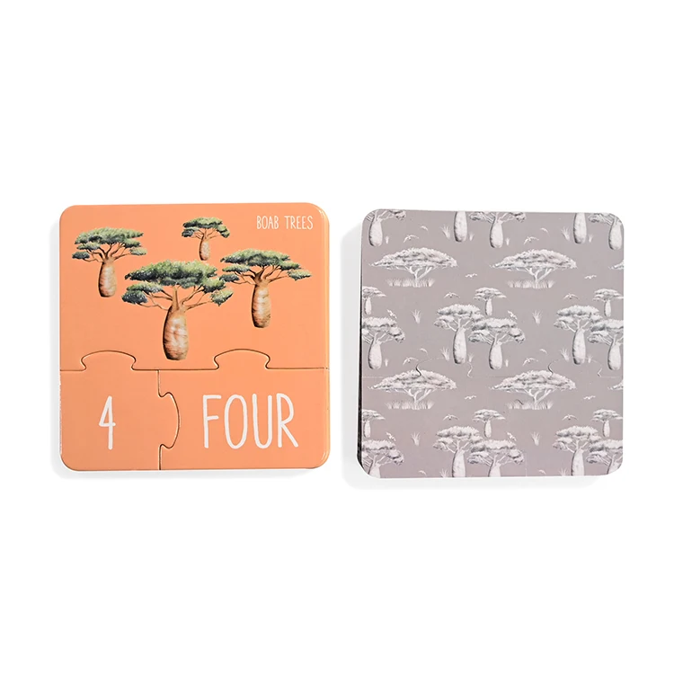 Manufacturer Toddler Math Puzzle English Arabic Numerals Card Game For Kids