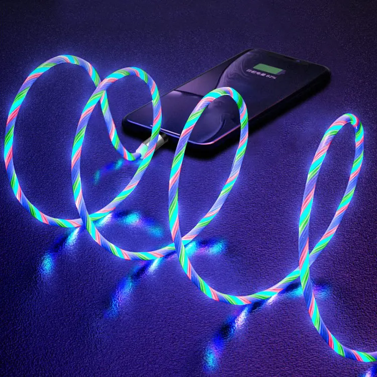  Оптовая продажа Магнитная быстрой штырьковые USB шнуры для зарядки и струящийся Свет Аксессуары мобильных телефонов кабели передачи