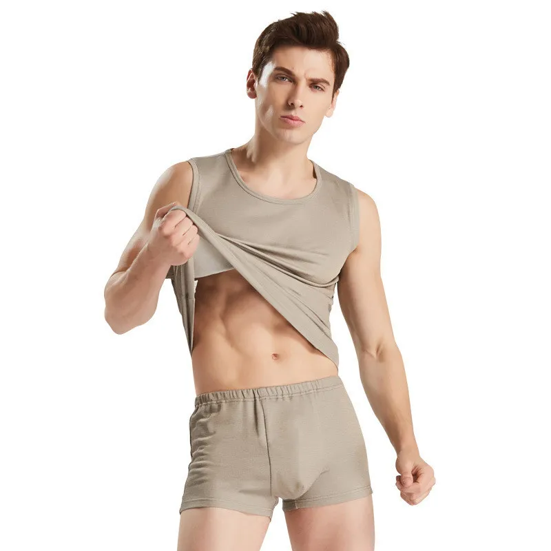 
Electromagnetic Radiation Protective Close-Fitting Underwear 360 Shielding Clothes 100% Silver Fiber Underwear Set EMF Shielding 