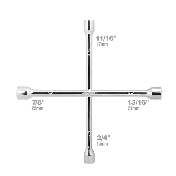 Customized Universal Various Sizes Car 4 Way Cross Lug Tire Nut Wheel Spanner Wrench