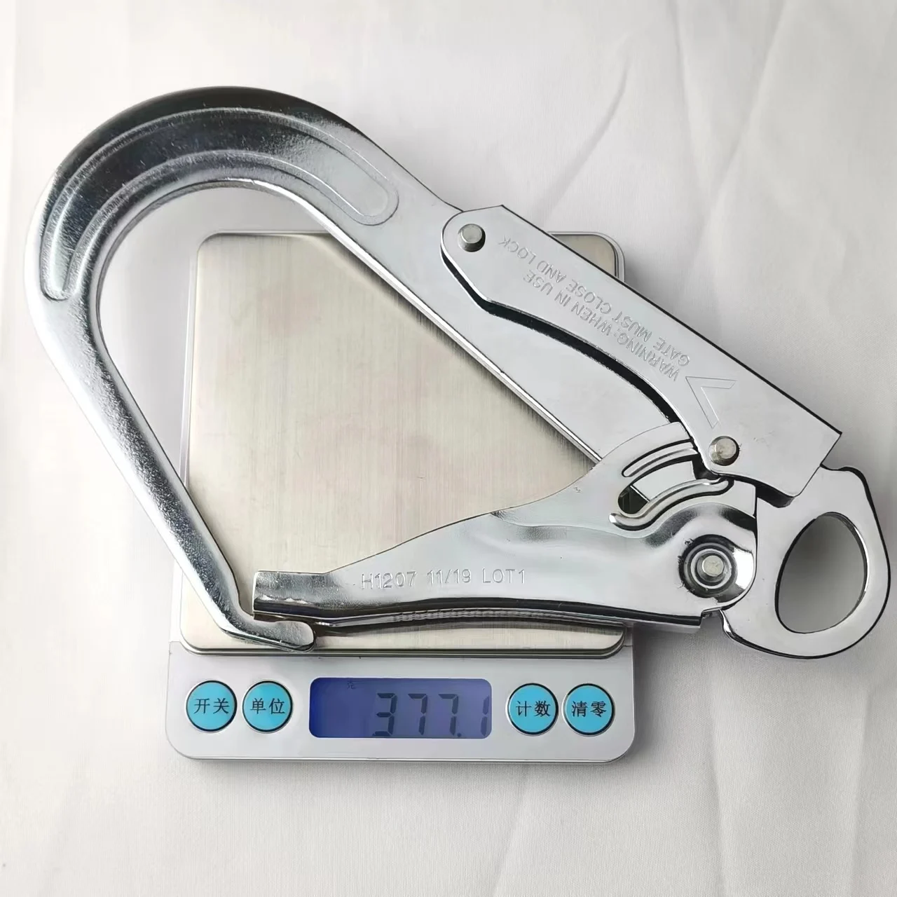 Fork lanyard polyamide rope 23kn Forged Steel High Quality Steel Double Lock Stamped Snap Hook  Rebar Hook Safety Hardness Hardware Fall Protection