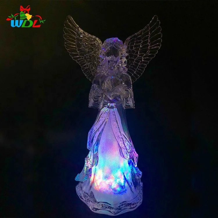 2022 Xmas Holiday Gift  Ideas Plastic Led Crafts Angel Ornaments For Christmas