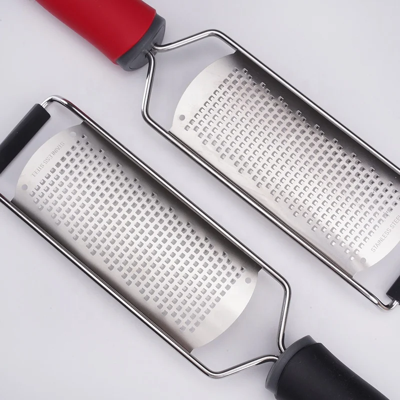 
Homeware Kitchen Gadgets Stainless Steel Flat Cheese Grater With TPR Handle 