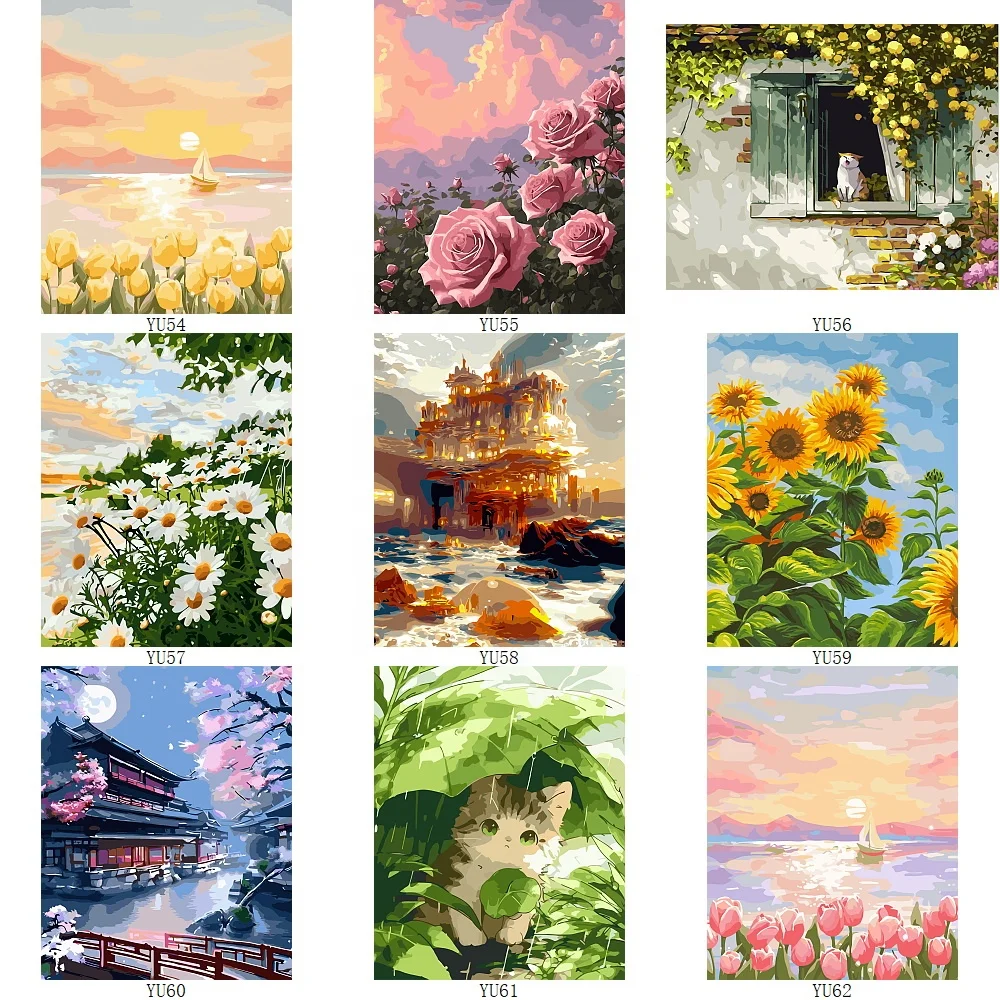 2024 New Design Rose Flower Texture Of Dreams Paint By Numbers 40 50 On Canvas For Young Adults