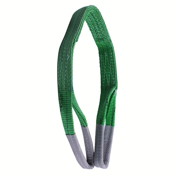 3 ton 5 ton 10 ton 20 ton 2T polyester webbing sling web belt color code container lifting sling with flat eye