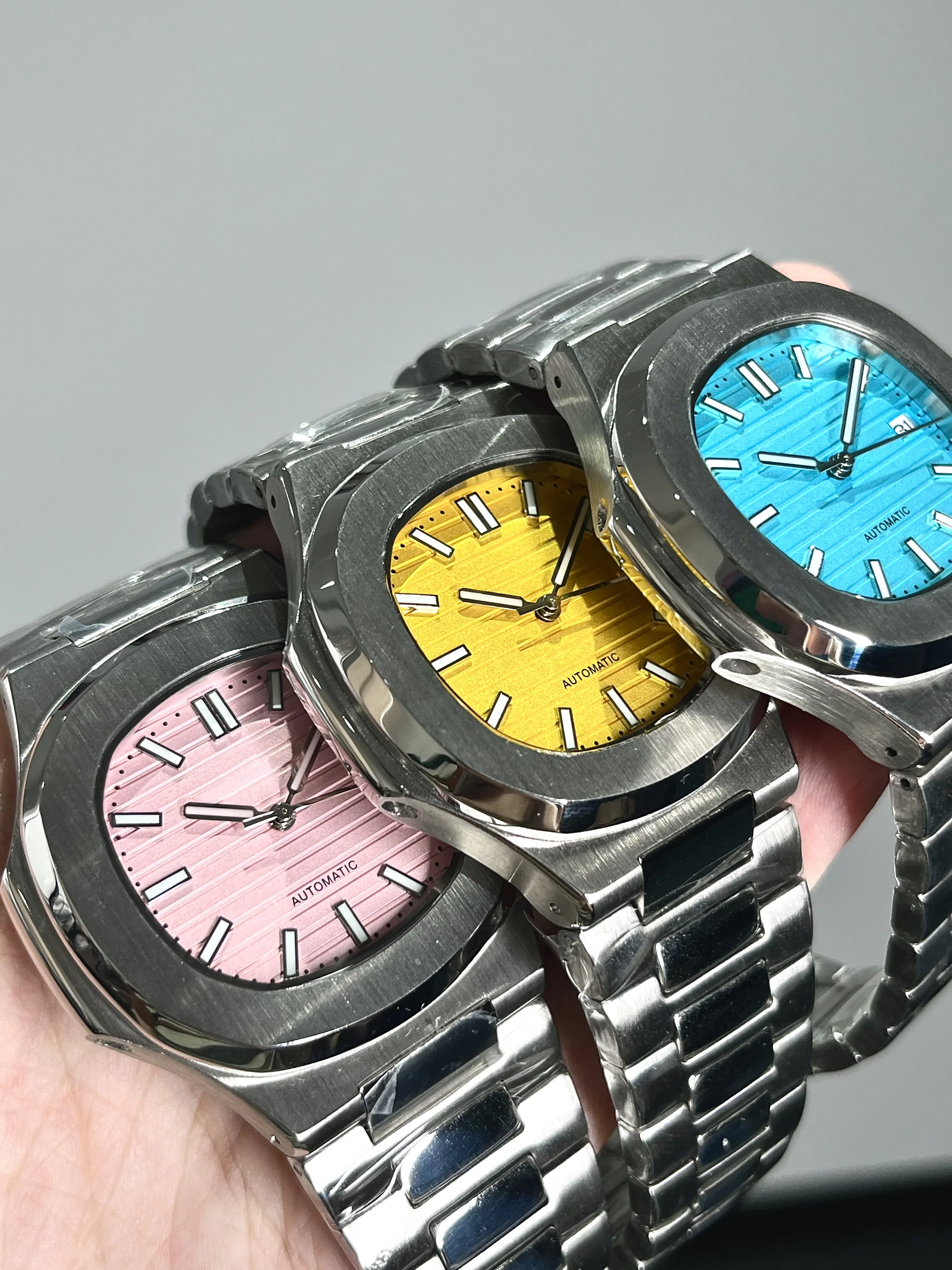 OEM ODM Stainless Steel designer Watches With Calendar Luxury Watch automatic watch Clock Custom Logo