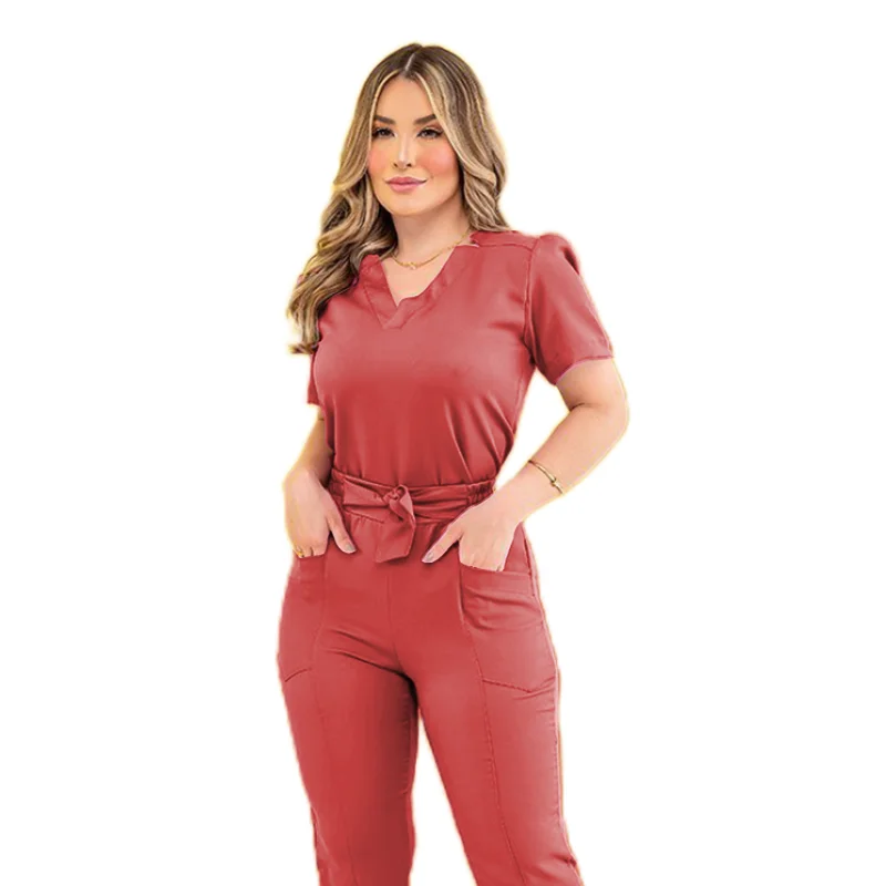 XUEXIN Custom Nursing Scrubs Suppliers Manufacturers Designer Women Scrubs Medical Spandex Hospital Scrubs Uniforms Sets
