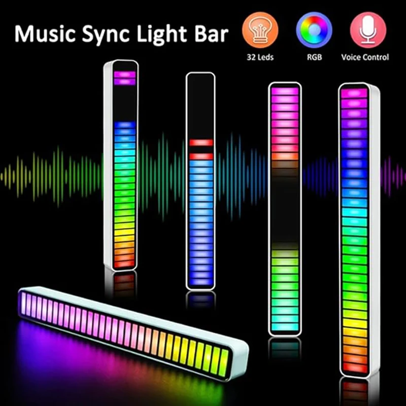Hot Sale Smart Rgb Voice Control Led Strip Sound Level Indicator Music Spectrum Pickup Rhythm Lights