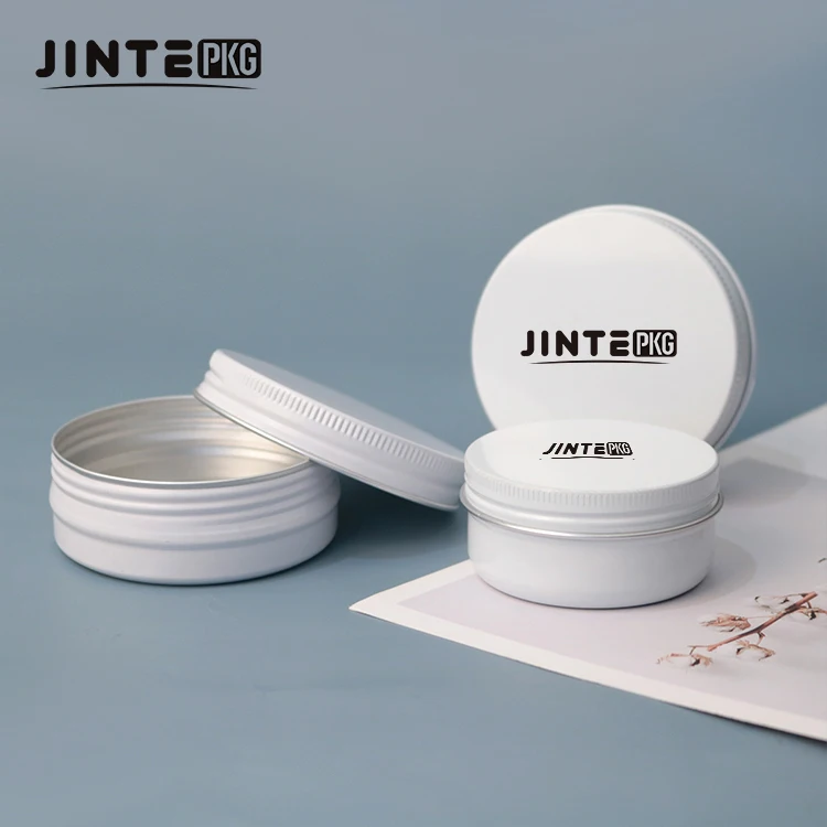 Wholesale 4oz 100ml Empty Aluminum Metal Cake Tins 8OZ 250ML Round White Aluminum Jar for Candles