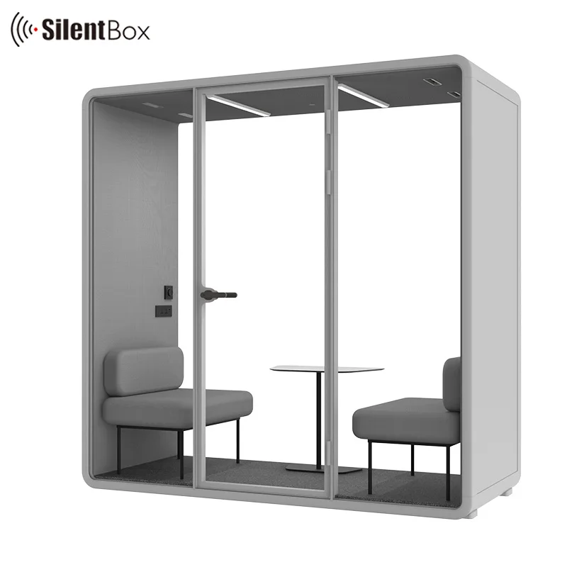 Privacy pods office pods with compact laminate furniture acoustic meeting booth for office