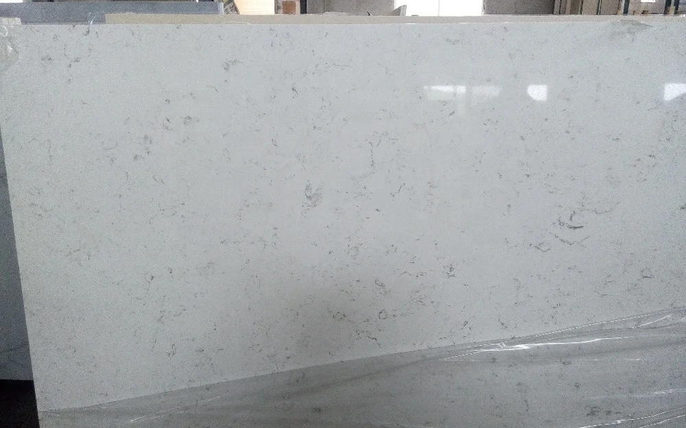 BOTON STONE Modern Quartz Kitchen Countertops Carrara Quartz Stone Countertops, Artificial