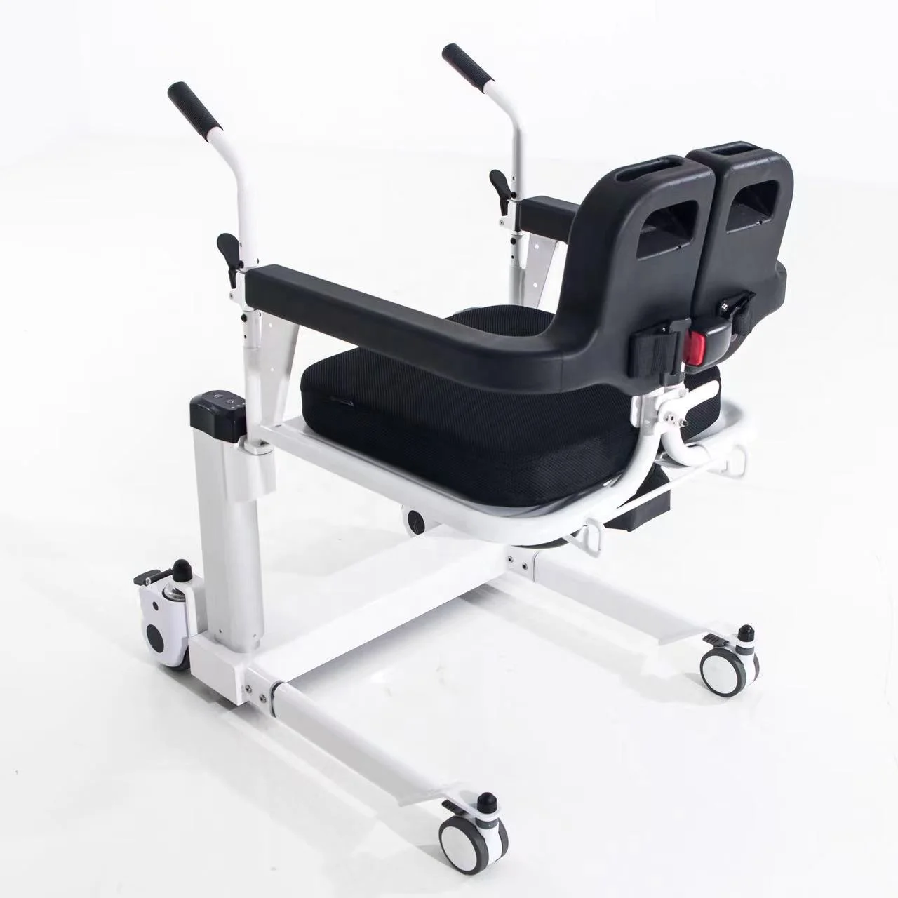 Waterproof dual motor wheelchair shower commode electric lifting patient transfer wheel bath chairs for disabled handicaps