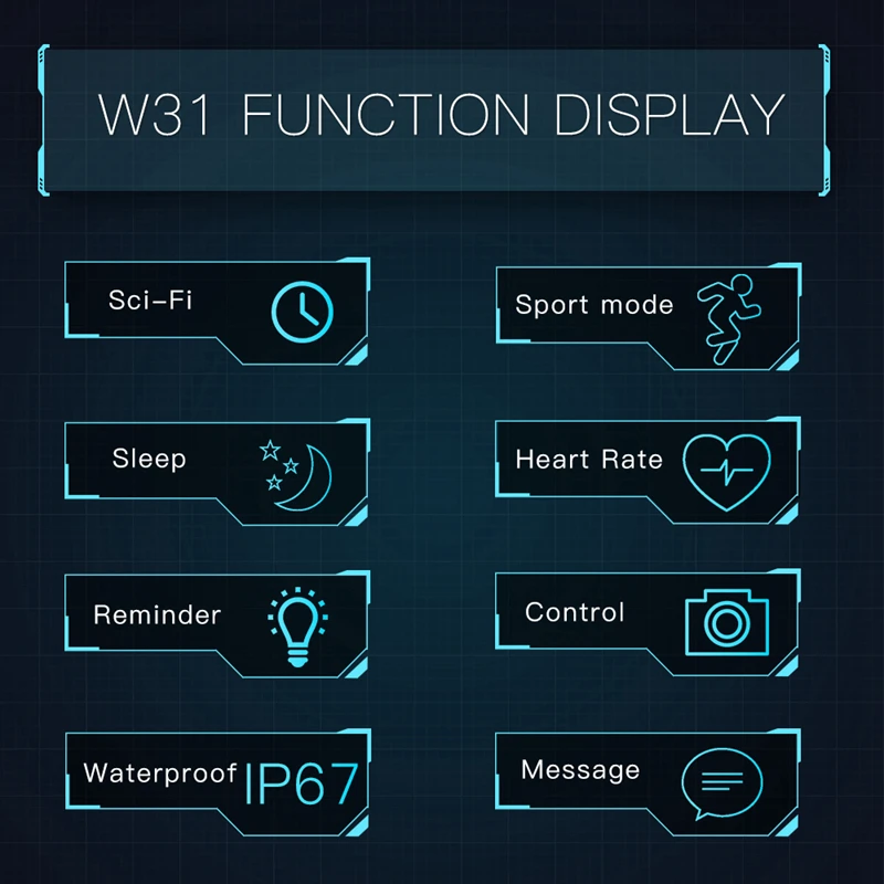 2021 New Style 8 Sport Modes Medical Grade Rate Message Notification Astronaut Watch Waterproof  Fitness Bracelet  Smart Watch