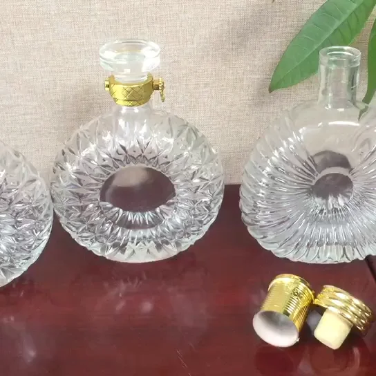 750ml 1000 ml Spirit Glass Bottle XO Liquor Brandy Whiskey Glass Bottles
