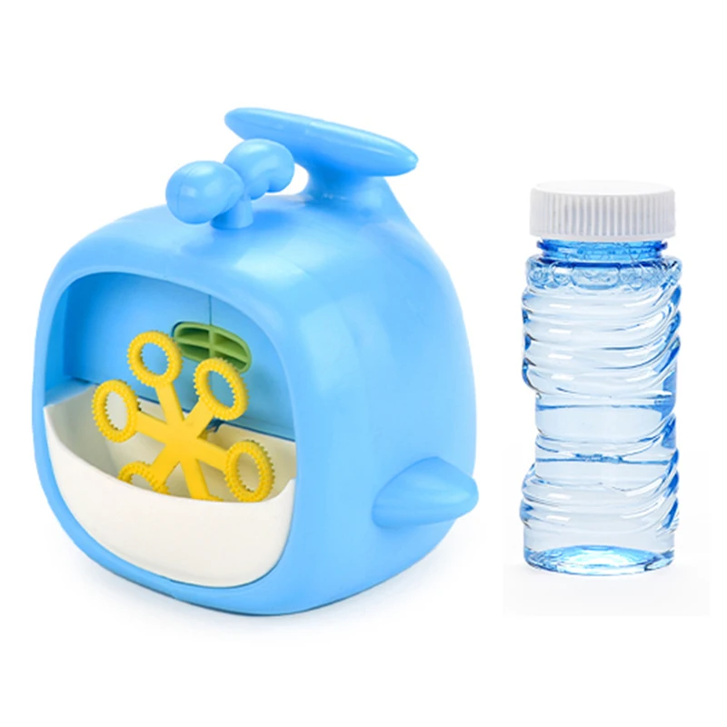 Electric whale bubble soap blowing machine toys for kids with bubble water